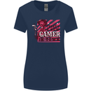 There's a New Gamer in Town Gaming Womens Wider Cut T-Shirt Navy Blue