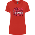 There's a New Gamer in Town Gaming Womens Wider Cut T-Shirt Red