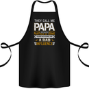 They Call Me Papa Funny Father's Day Cotton Apron 100% Organic Black