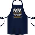 They Call Me Papa Funny Father's Day Cotton Apron 100% Organic Navy Blue