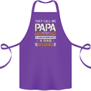 They Call Me Papa Funny Father's Day Cotton Apron 100% Organic Purple