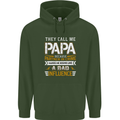 They Call Me Papa Funny Father's Day Mens 80% Cotton Hoodie Forest Green