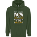 They Call Me Papa Funny Father's Day Mens 80% Cotton Hoodie Forest Green