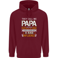 They Call Me Papa Funny Father's Day Mens 80% Cotton Hoodie Maroon