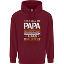 They Call Me Papa Funny Father's Day Mens 80% Cotton Hoodie Maroon