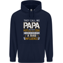 They Call Me Papa Funny Father's Day Mens 80% Cotton Hoodie Navy Blue