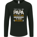They Call Me Papa Funny Father's Day Mens Long Sleeve T-Shirt Black