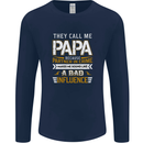 They Call Me Papa Funny Father's Day Mens Long Sleeve T-Shirt Navy Blue