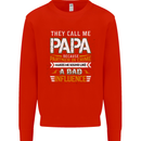 They Call Me Papa Funny Father's Day Mens Sweatshirt Jumper Bright Red