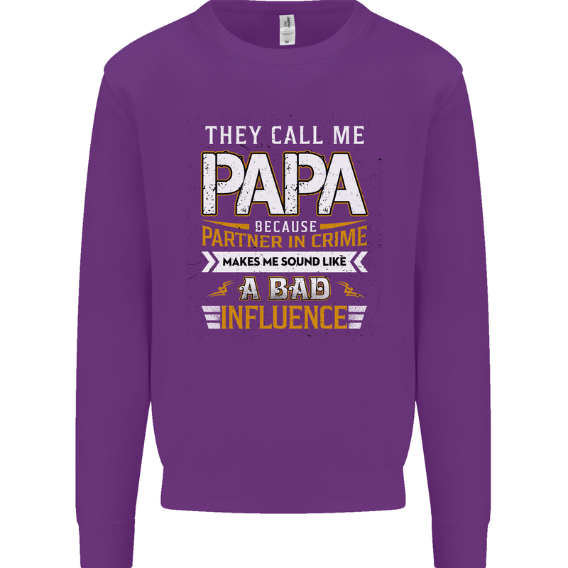 They Call Me Papa Funny Father's Day Mens Sweatshirt Jumper Purple