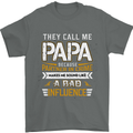 They Call Me Papa Funny Father's Day Mens T-Shirt Cotton Gildan Charcoal