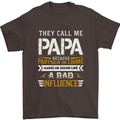 They Call Me Papa Funny Father's Day Mens T-Shirt Cotton Gildan Dark Chocolate