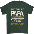 They Call Me Papa Funny Father's Day Mens T-Shirt Cotton Gildan Forest Green