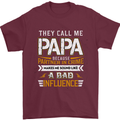 They Call Me Papa Funny Father's Day Mens T-Shirt Cotton Gildan Maroon