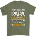 They Call Me Papa Funny Father's Day Mens T-Shirt Cotton Gildan Military Green