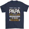 They Call Me Papa Funny Father's Day Mens T-Shirt Cotton Gildan Navy Blue