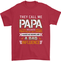 They Call Me Papa Funny Father's Day Mens T-Shirt Cotton Gildan Red