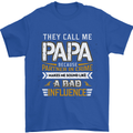 They Call Me Papa Funny Father's Day Mens T-Shirt Cotton Gildan Royal Blue