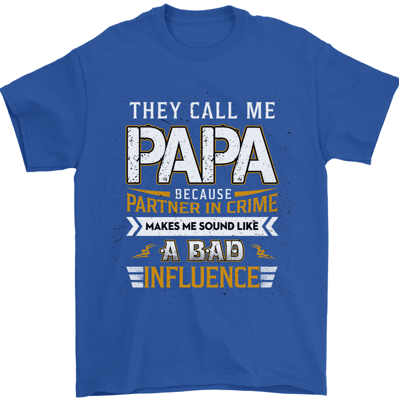 They Call Me Papa Funny Father's Day Mens T-Shirt Cotton Gildan Royal Blue