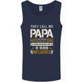 They Call Me Papa Funny Father's Day Mens Vest Tank Top Navy Blue