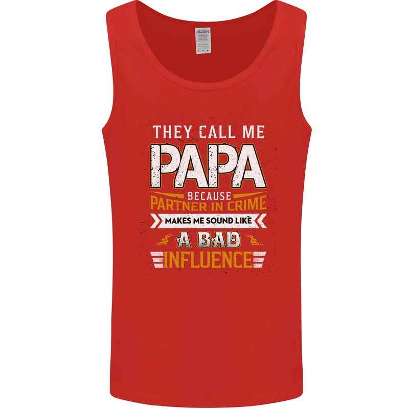 They Call Me Papa Funny Father's Day Mens Vest Tank Top Red