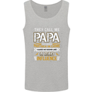 They Call Me Papa Funny Father's Day Mens Vest Tank Top Sports Grey