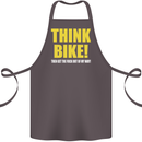 Think Bike! Cycling Biker Motorbike Bicycle Cotton Apron 100% Organic Dark Grey