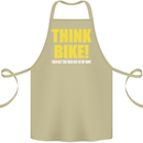 Think Bike! Cycling Biker Motorbike Bicycle Cotton Apron 100% Organic Khaki