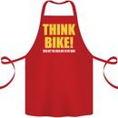 Think Bike! Cycling Biker Motorbike Bicycle Cotton Apron 100% Organic Red