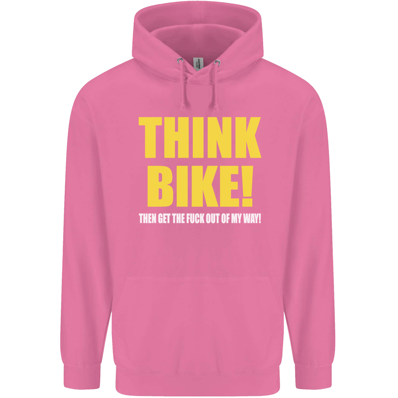 Think Bike! Cycling Biker Motorbike Bicycle Mens 80% Cotton Hoodie Azelea