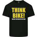 Think Bike! Cycling Biker Motorbike Bicycle Mens Cotton T-Shirt Tee Top Black