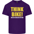 Think Bike! Cycling Biker Motorbike Bicycle Mens Cotton T-Shirt Tee Top Purple
