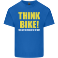 Think Bike! Cycling Biker Motorbike Bicycle Mens Cotton T-Shirt Tee Top Royal Blue