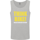Think Bike! Cycling Biker Motorbike Bicycle Mens Vest Tank Top Sports Grey
