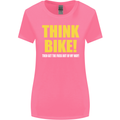 Think Bike! Cycling Biker Motorbike Bicycle Womens Wider Cut T-Shirt Azalea