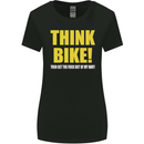 Think Bike! Cycling Biker Motorbike Bicycle Womens Wider Cut T-Shirt Black