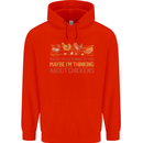 Thinking About Chickens Funny Farm Farmer Childrens Kids Hoodie Bright Red