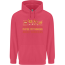 Thinking About Chickens Funny Farm Farmer Childrens Kids Hoodie Heliconia