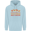 Thinking About Chickens Funny Farm Farmer Childrens Kids Hoodie Light Blue