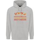 Thinking About Chickens Funny Farm Farmer Childrens Kids Hoodie Sports Grey