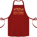 Thinking About Chickens Funny Farm Farmer Cotton Apron 100% Organic Maroon