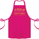 Thinking About Chickens Funny Farm Farmer Cotton Apron 100% Organic Pink