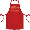 Thinking About Chickens Funny Farm Farmer Cotton Apron 100% Organic Red