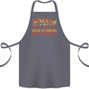 Thinking About Chickens Funny Farm Farmer Cotton Apron 100% Organic Steel