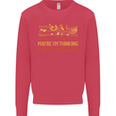 Thinking About Chickens Funny Farm Farmer Kids Sweatshirt Jumper Heliconia