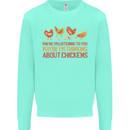 Thinking About Chickens Funny Farm Farmer Kids Sweatshirt Jumper Peppermint