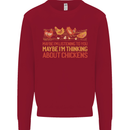 Thinking About Chickens Funny Farm Farmer Kids Sweatshirt Jumper Red