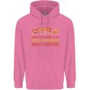 Thinking About Chickens Funny Farm Farmer Mens 80% Cotton Hoodie Azelea