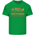 Thinking About Chickens Funny Farm Farmer Mens Cotton T-Shirt Tee Top Irish Green