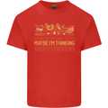 Thinking About Chickens Funny Farm Farmer Mens Cotton T-Shirt Tee Top Red